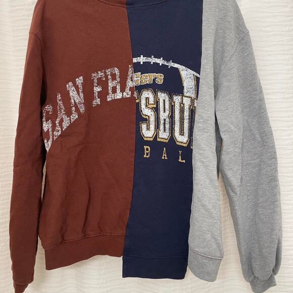 San Francisco Reworked Crewneck Sweatshirt Urban Outfitters Multicolor Small - Picture 2 of 8